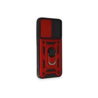 Newface Samsung Galaxy A54 5G Kılıf Pars Lens Yüzüklü Silikon - Kırmızı