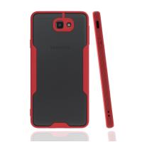 Newface Samsung Galaxy J7 Prime Kılıf Platin Silikon - Kırmızı
