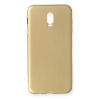 Newface Samsung Galaxy C8 Kılıf First Silikon - Gold