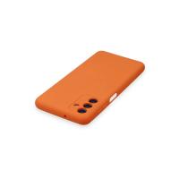 Newface Samsung Galaxy A14 4G Kılıf Nano içi Kadife Silikon - Turuncu