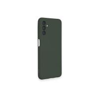 Newface Samsung Galaxy A14 4G Kılıf Nano içi Kadife Silikon - Koyu Yeşil