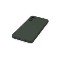 Newface Samsung Galaxy A14 4G Kılıf Nano içi Kadife Silikon - Koyu Yeşil