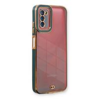 Newface Samsung Galaxy A03S Kılıf Liva Lens Silikon - Yeşil