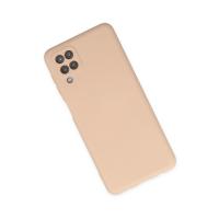 Newface Samsung Galaxy A12 Kılıf Nano içi Kadife Silikon - Pudra