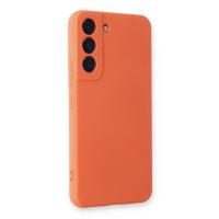 Newface Samsung Galaxy S22 Plus Kılıf Nano içi Kadife Silikon - Turuncu