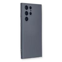 Newface Samsung Galaxy S22 Ultra Kılıf Nano içi Kadife Silikon - Gri