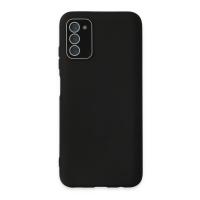 Newface Samsung Galaxy A03S Kılıf Lansman Glass Kapak - Siyah