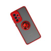 Newface Samsung Galaxy A33 5G Kılıf Montreal Yüzüklü Silikon Kapak - Kırmızı