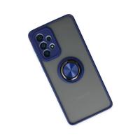 Newface Samsung Galaxy A33 5G Kılıf Montreal Yüzüklü Silikon Kapak - Lacivert