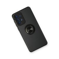 Newface Samsung Galaxy A53 5G Kılıf Montreal Yüzüklü Silikon Kapak - Siyah