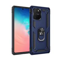 Newface Samsung Galaxy A91 / S10 Lite Kılıf Sofya Yüzüklü Silikon Kapak - Lacivert