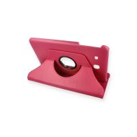 Newface Samsung Galaxy T560 Tab E 9.7 Kılıf 360 Tablet Deri Kılıf - Pembe