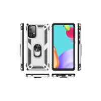 Newface Samsung Galaxy A53 5G Kılıf Sofya Yüzüklü Silikon Kapak - Gümüş