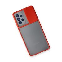 Newface Samsung Galaxy A33 5G Kılıf Palm Buzlu Kamera Sürgülü Silikon - Kırmızı