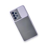 Newface Samsung Galaxy A33 5G Kılıf Palm Buzlu Kamera Sürgülü Silikon - Lila