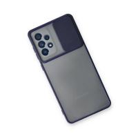 Newface Samsung Galaxy A53 5G Kılıf Palm Buzlu Kamera Sürgülü Silikon - Lacivert