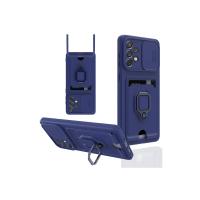 Newface Samsung Galaxy A33 5G Kılıf Zuma Kartvizitli Yüzüklü Silikon - Lacivert