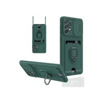 Newface Samsung Galaxy A33 5G Kılıf Zuma Kartvizitli Yüzüklü Silikon - Yeşil