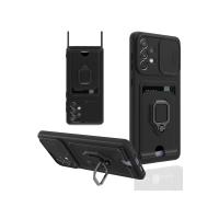 Newface Samsung Galaxy A53 5G Kılıf Zuma Kartvizitli Yüzüklü Silikon - Siyah