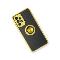 Newface Samsung Galaxy A73 5G Kılıf Montreal Yüzüklü Silikon Kapak - Sarı