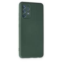 Newface Samsung Galaxy A13 4G Kılıf Nano içi Kadife Silikon - Koyu Yeşil