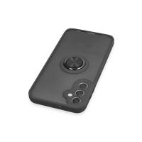 Newface Samsung Galaxy A24 4G Kılıf Montreal Yüzüklü Silikon Kapak - Siyah