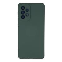 Newface Samsung Galaxy A23 4G Kılıf Nano içi Kadife Silikon - Koyu Yeşil