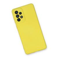 Newface Samsung Galaxy A53 5G Kılıf Nano içi Kadife Silikon - Sarı