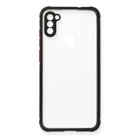 Newface Samsung Galaxy A11 Kılıf Miami Şeffaf Silikon - Siyah