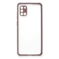 Newface Samsung Galaxy A31 Kılıf Miami Şeffaf Silikon - Açık Mor