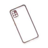 Newface Samsung Galaxy A51 Kılıf Miami Şeffaf Silikon - Açık Mor