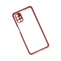 Newface Samsung Galaxy M51 Kılıf Miami Şeffaf Silikon - Fuşya