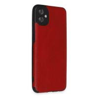 Newface Samsung Galaxy A04E Kılıf Loop Deri Silikon - Kırmızı