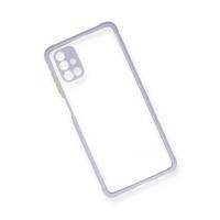 Newface Samsung Galaxy M51 Kılıf Miami Şeffaf Silikon - Lila
