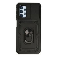 Newface Samsung Galaxy A23 4G Kılıf Pars Lens Yüzüklü Silikon - Siyah