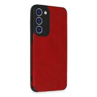 Newface Samsung Galaxy S23 Plus Kılıf Loop Deri Silikon - Kırmızı