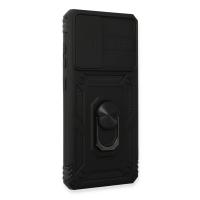 Newface Samsung Galaxy A73 5G Kılıf Pars Lens Yüzüklü Silikon - Siyah