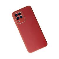 Newface Samsung Galaxy M33 Kılıf Glass Kapak - Bordo