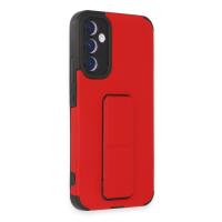 Newface Samsung Galaxy A54 5G Kılıf Mega Standlı Silikon - Kırmızı