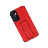 Newface Samsung Galaxy A54 5G Kılıf Mega Standlı Silikon - Kırmızı