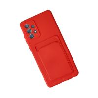 Newface Samsung Galaxy A13 4G Kılıf Kelvin Kartvizitli Silikon - Kırmızı