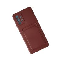 Newface Samsung Galaxy A73 5G Kılıf Kelvin Kartvizitli Silikon - Bordo