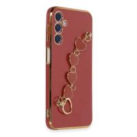 Newface Samsung Galaxy A24 4G Kılıf Esila Silikon - Kırmızı