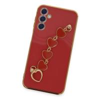 Newface Samsung Galaxy A24 4G Kılıf Esila Silikon - Kırmızı