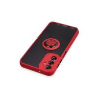 Newface Samsung Galaxy A14 4G Kılıf Montreal Yüzüklü Silikon Kapak - Kırmızı