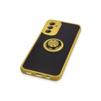 Newface Samsung Galaxy A14 4G Kılıf Montreal Yüzüklü Silikon Kapak - Sarı