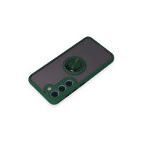 Newface Samsung Galaxy S23 Kılıf Montreal Yüzüklü Silikon Kapak - Yeşil