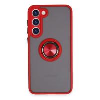 Newface Samsung Galaxy S23 Plus Kılıf Montreal Yüzüklü Silikon Kapak - Kırmızı