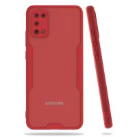 Newface Samsung Galaxy A02S Kılıf Platin Silikon - Kırmızı