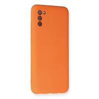 Newface Samsung Galaxy A02S Kılıf Nano içi Kadife Silikon - Turuncu